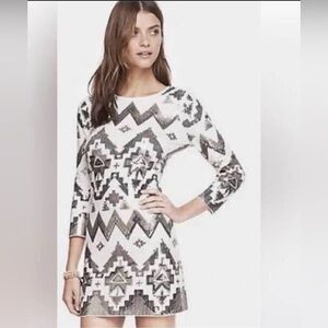 Express womens ivory sequin club dress Sz M